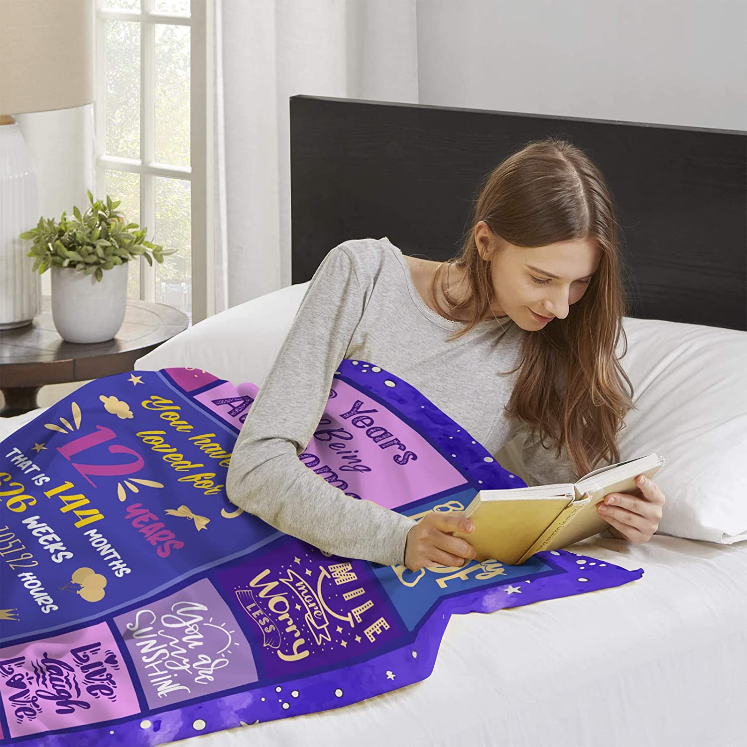 12 Year Old Girl Gifts Blanket 60X50 - Gifts for 12 Year Old Girl - 12  Year Old Girl Gift Ideas - 12 Year Old Girl Gifts for Birthday - 12th